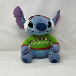 Disney‎ STITCH Holiday Sweater Christmas 12" Plush Holiday Festive